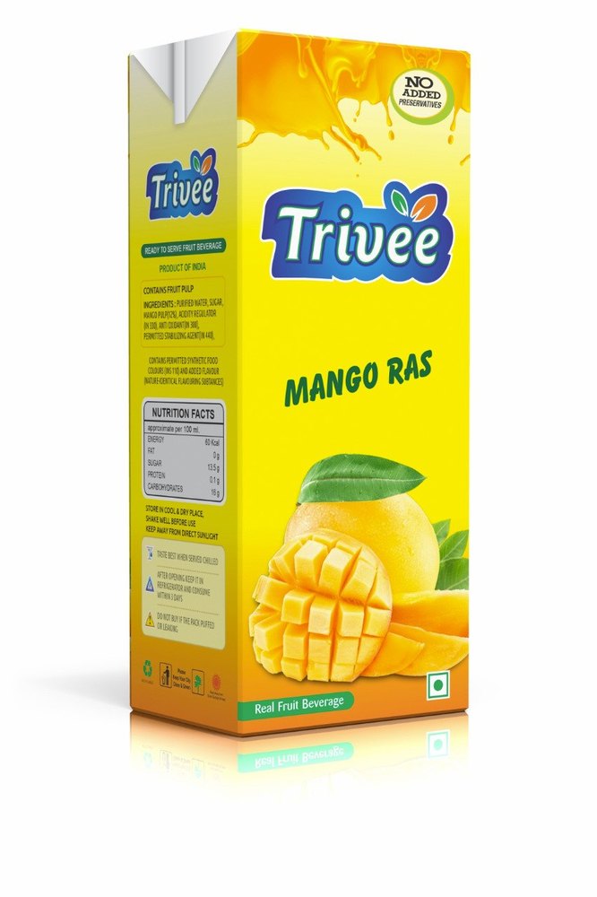 trivee Yellow Mango Juice, Packaging Type: Cartoons, Packaging Size: 200ml