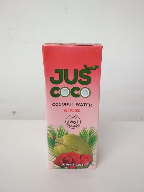 juscoco Rose Coconut Water, Packaging Size: 250 ml, Packaging Type: Juice Pack