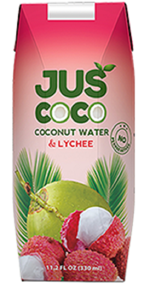 JUSCOCO Litchi Lychee Juice with Coconut Water, Packaging Size: 200 ml, 330 ml