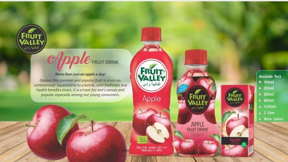 Fruit Valley Apple Drink, Packaging Type: Bottle