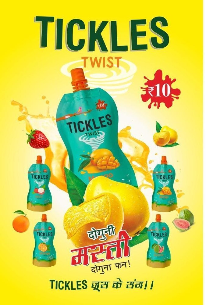 Tickles Orange Juice, Packaging Size: 150 ml, Packaging Type: Spout Pack