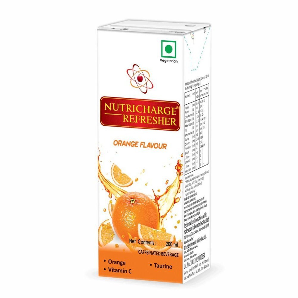 Sugar Nutricharge Orange Refresher, Packaging Size: 200ml