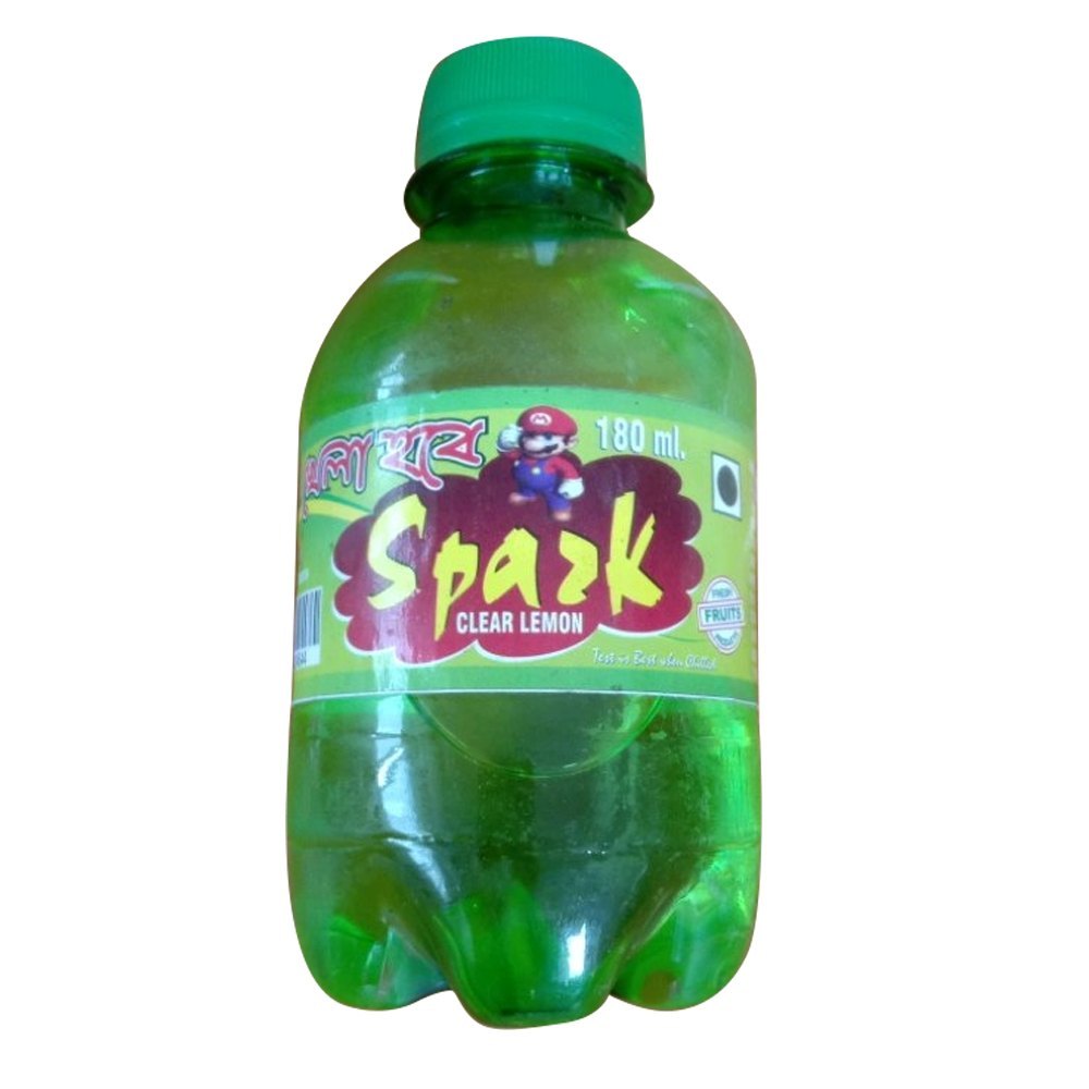 Green 180ml Spazk Lemon Drink, Packaging Type: Bottle img