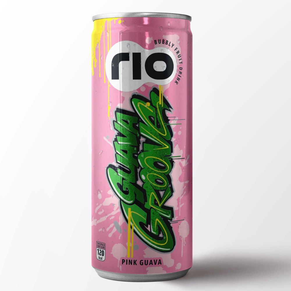 Juice Rio Pink Guava Bubbly Fruit Drink, Packaging Size: 250 ml, Packaging Type: Can