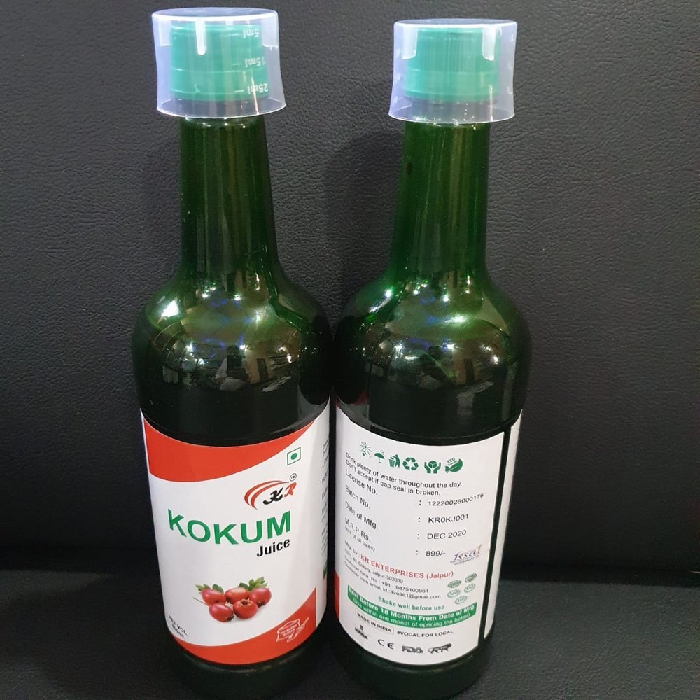 KR Red Kokum Juice, Packaging Size: 500 ml, Packaging Type: Bottle