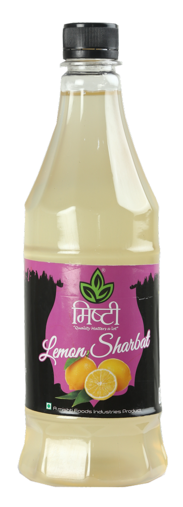 Mishti Light Yellow 750ml Lemon Sarbat, Packaging Type: Bottle