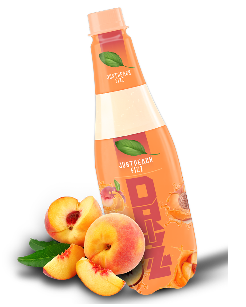 Fruit Jump Sugar Peach Drizz Fizz, Packaging Type: Bottle