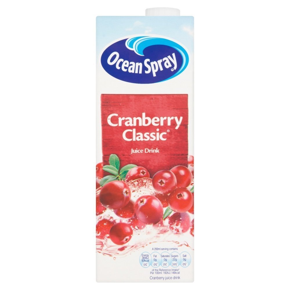 Red Ocean Spray Cranberry Classic Juice 1ltr, Packaging Size: 1000 ml, Packaging Type: Box