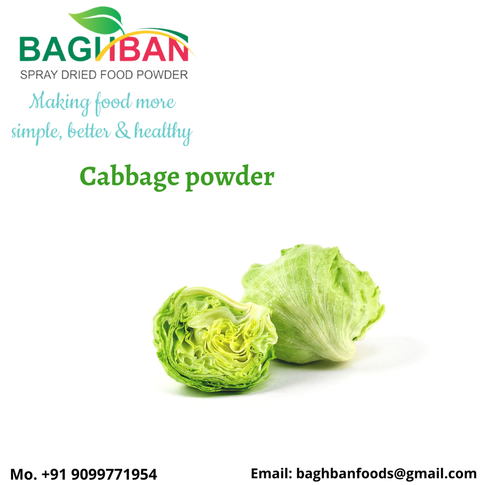 Baghban foods Green Spray Dried Cabbage Powder, Packaging Type: HDPE BAG, Packaging Size: 20 Kg