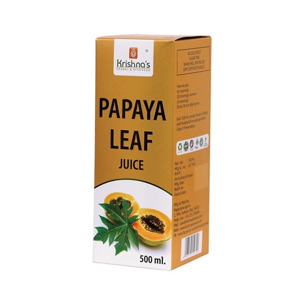 Krishna\'s Papaya Leaf Juice, Packaging Type: Bottel, Packaging Size: 500 ml