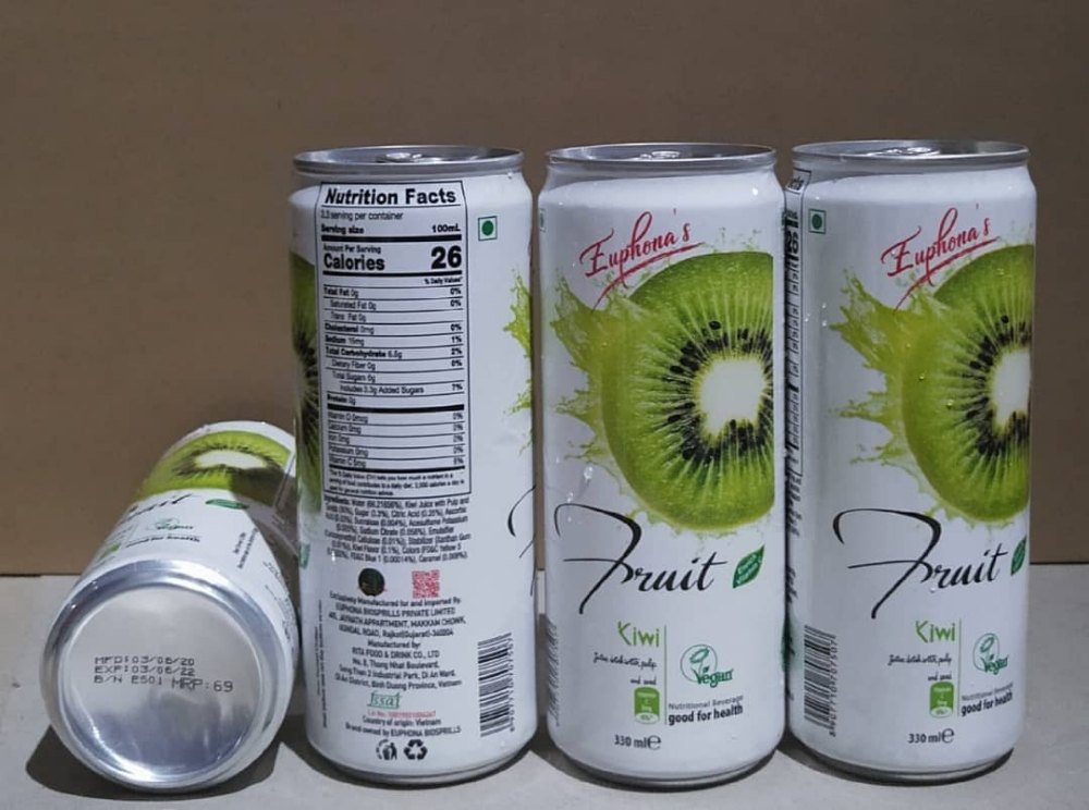 Euphona Kiwi fruit Juice, Packaging Size: 330 ml, Packaging Type: Aluminum Pet Tin