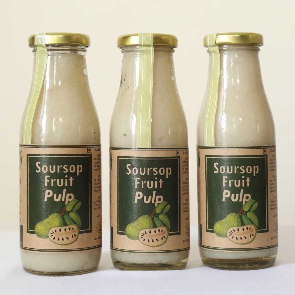 Brown Soursop Fruit Pulp Juice, Packaging Size: 300ml, Speciality: Organic