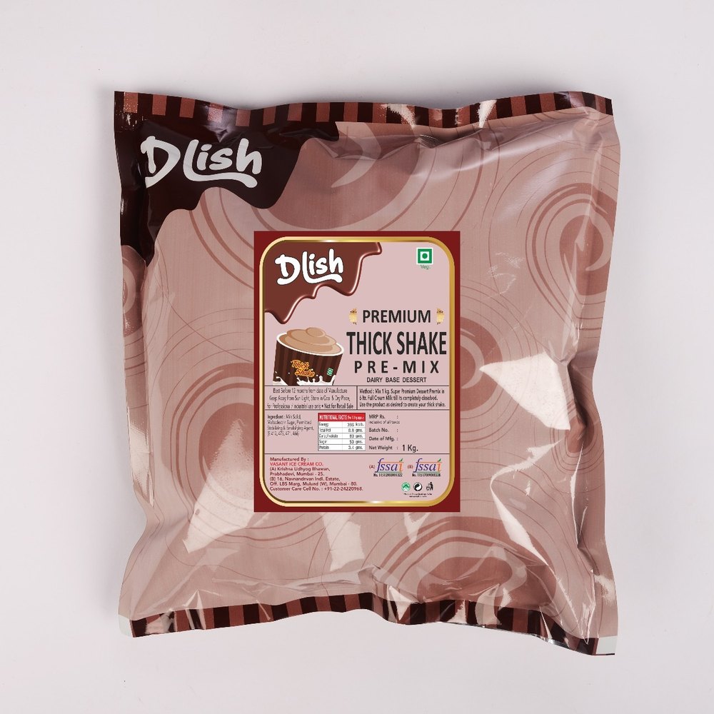 D\'lish Premium Thick Shake Premix, Packaging: Packet