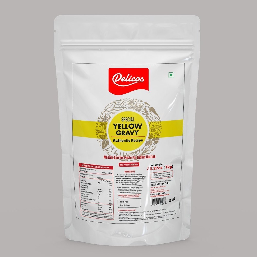 Delicos Yellow Gravy Paste, Packaging Size: 1kg, Packaging Type: Packets