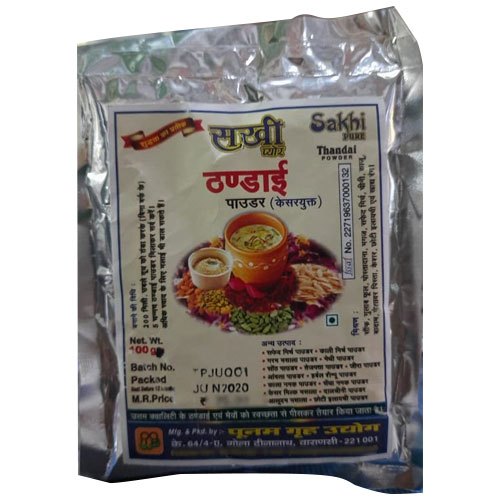 Sakhi Pure Kesar Dry Fruits Thandai Powder, Packaging Size: 100g, Packaging Type: Packet