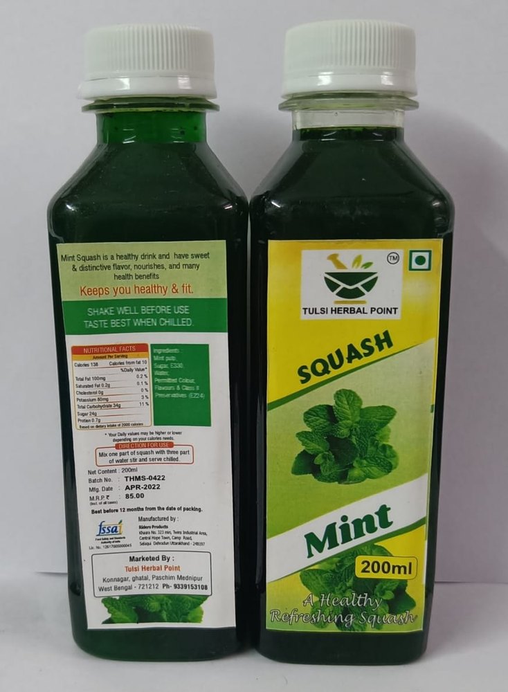 200ml Ayurvedic MINT SQUASH, Thp-001