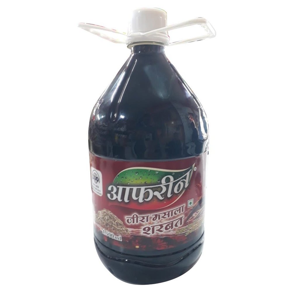 Aafreen Soft Drink Jeera Masala Sarbat, Packaging Size: 4.500ml, Packaging Type: Bottle