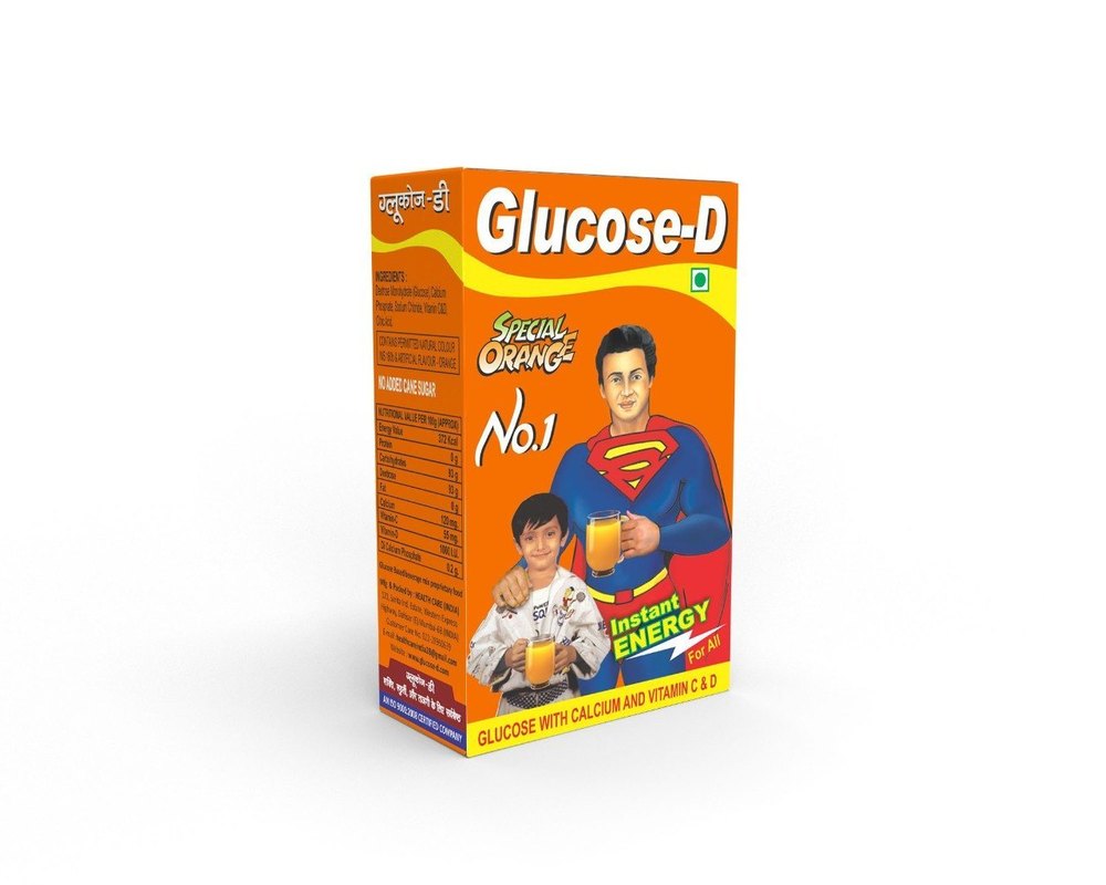 Glucose-D 200gm Orange Glucose Powder, Treatment: For Energy Booster, Packaging Type: Box