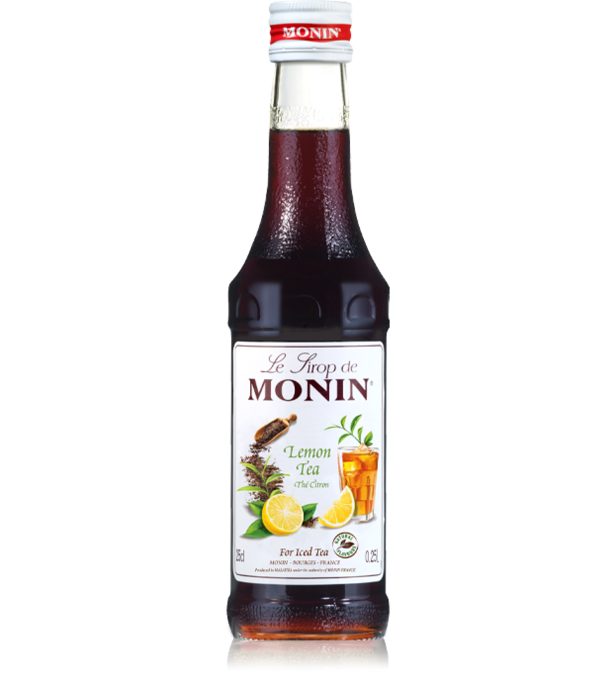 Brown Glass Bottle 250ml Monin Lemon Tea Syrup, Liquid img