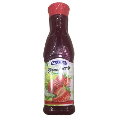 Mala\'s Strawberry Natural Crush, Packaging Type: Bottle