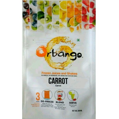 Cold Pressed Carrot Juice, Packaging Type: Pouch, Packaging Size: 300ml