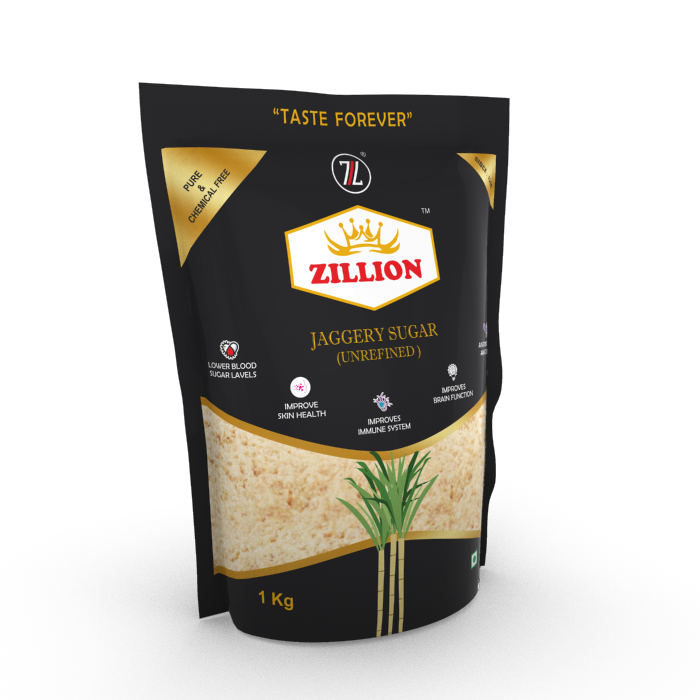 ZILLION Light Brown Jaggery Sugar (Unrefined), Powder, Packaging Size: 1 Kg