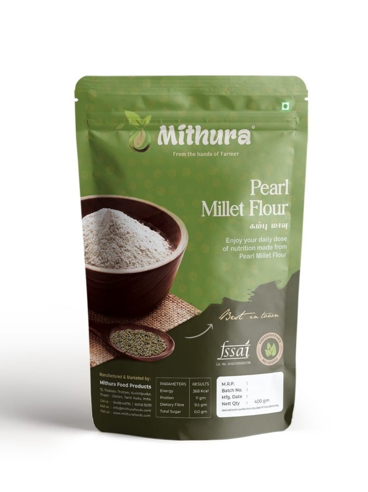 Indian Mithura Pearl Millet Flour, 400g, Packaging Type: Packet