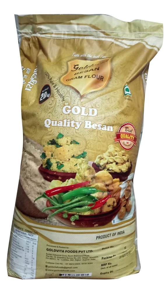 Indian Chana Dal Grade 2 Goldvita Gold Quality Besan For Namkeen, 20 kg, Packaging Type: PP Bag