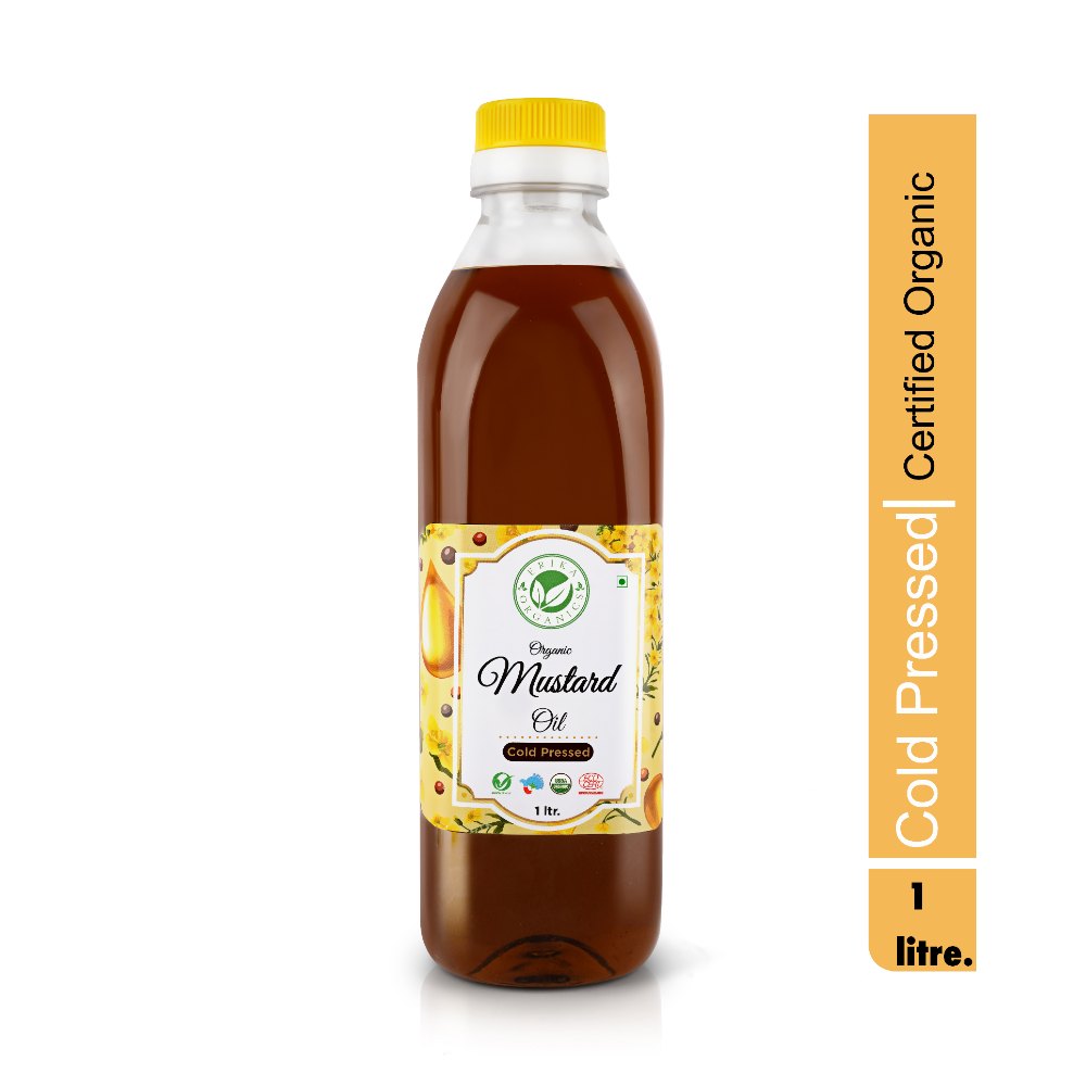 Erika Organics 9 Month Organic Mustard Oil, Packaging Size: 1 litre