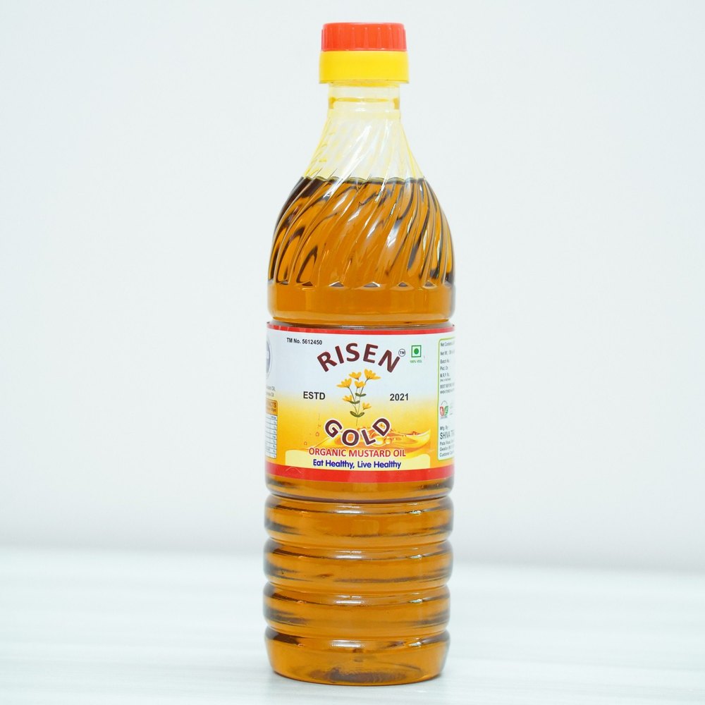 Lowers Cholesterol 500ml Risen Gold Pure Organic Mustard Oil