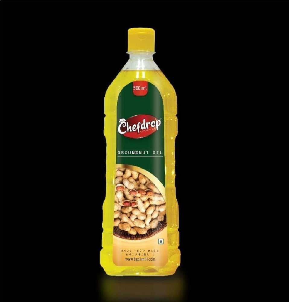 500ML Chefdrop Groundnut Oil, Packaging Type: Plastic Bottle