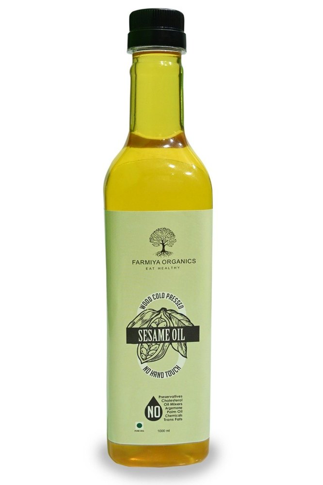 Mono Saturated Farmiya Organics Sesame Oil, Packaging Type: Bottle, Packaging Size: 1 Litre