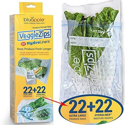 VeggieZips Premium Produce Bags by Bluapple