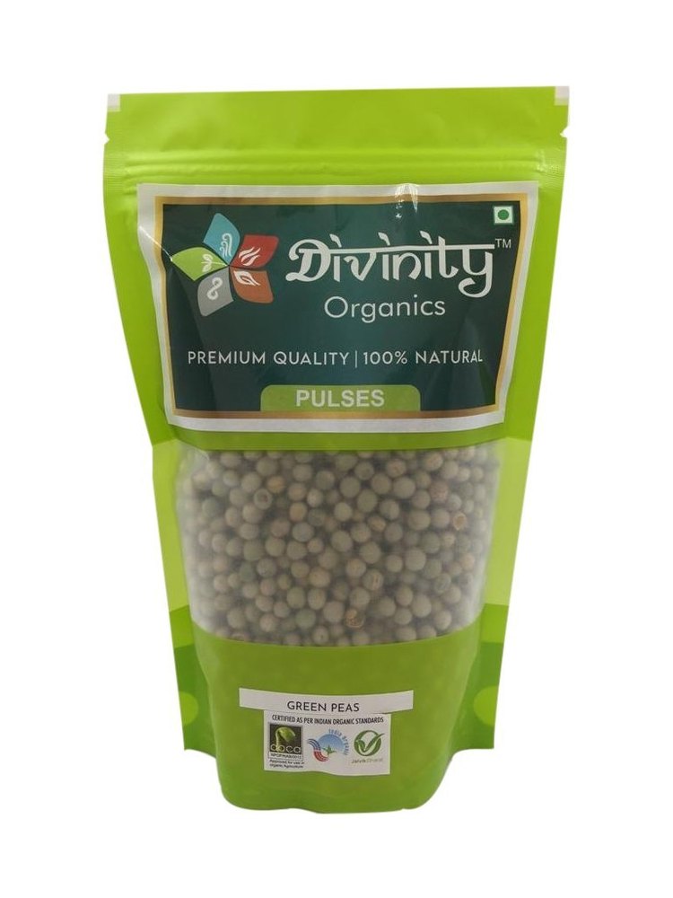 A Grade Organic Green Pea, Packet, Packaging Size: 500g