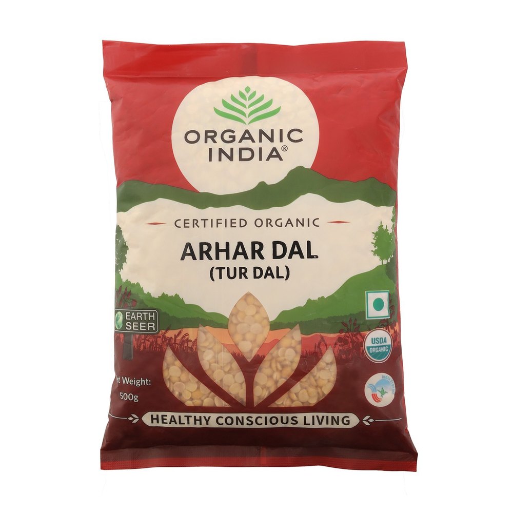 Indian Organic Arhar Dal, Packaging Size: 500g