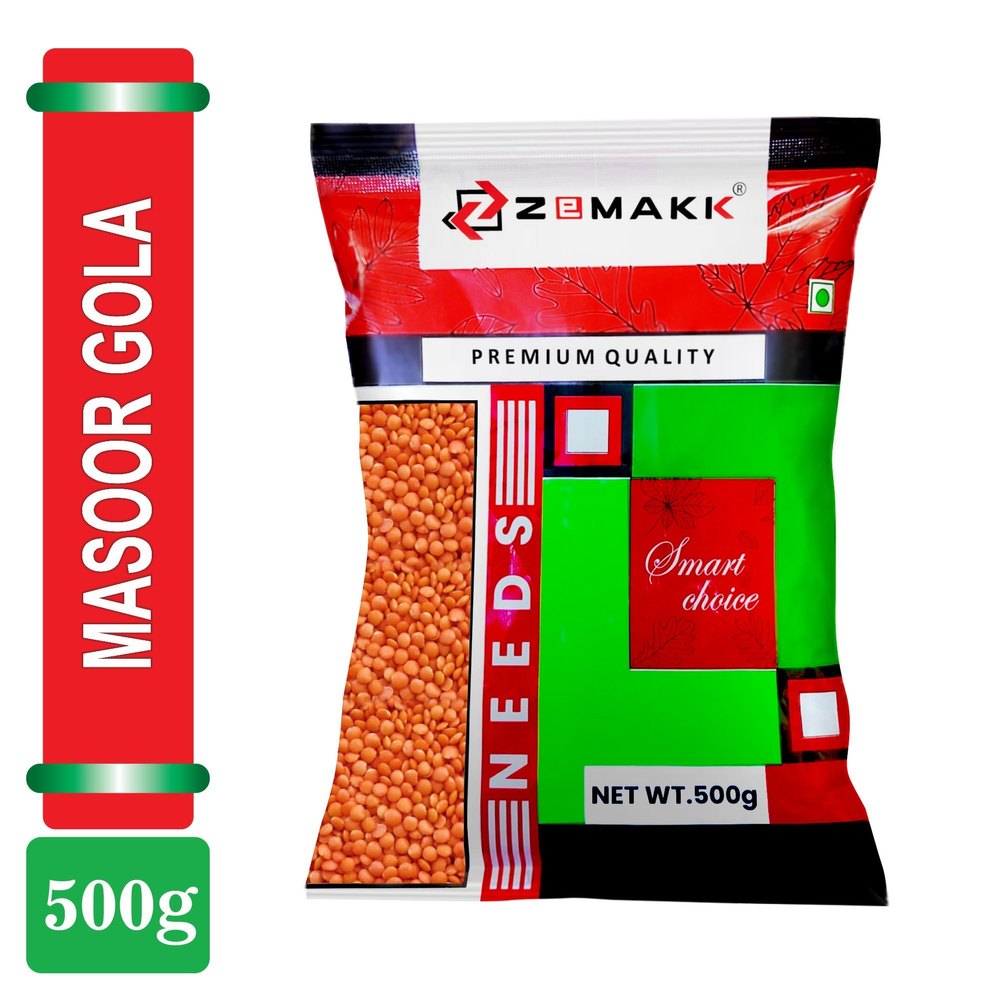 Red Zemakk Organic Masoor Dal, High in Protein, Packaging Size: 500 g