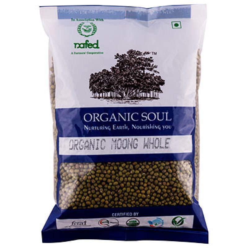 Organic Moong Whole, Pan India, Packaging Size: 500 g