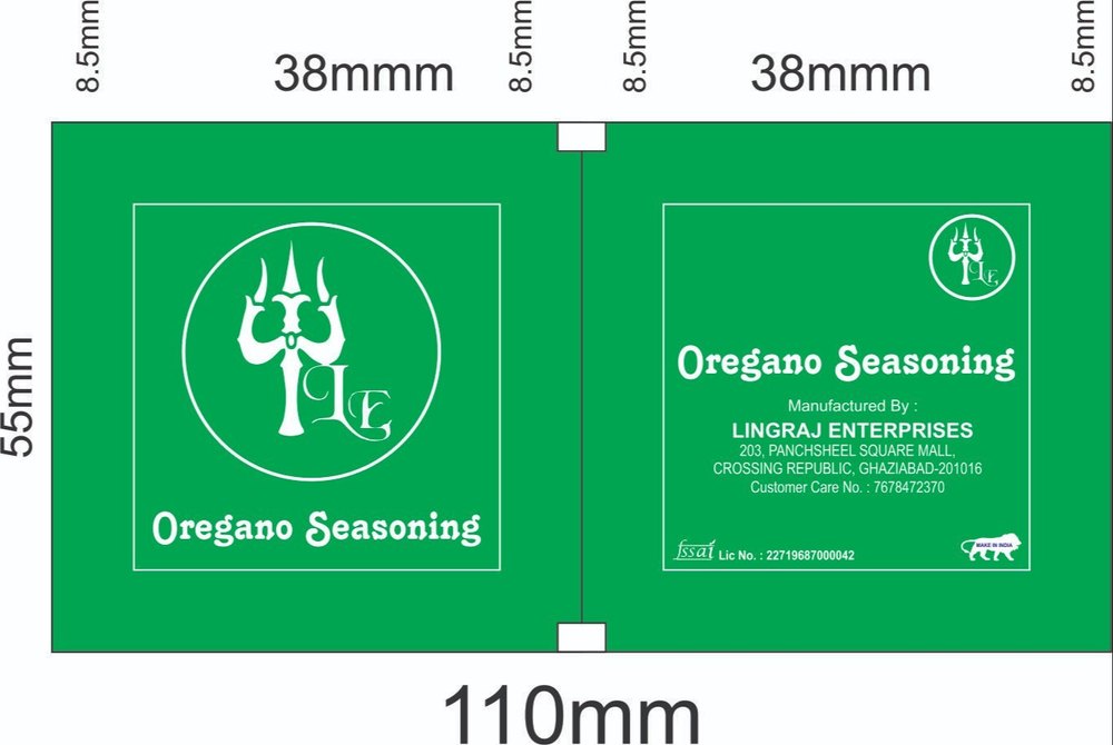 Oregano Seasoning Sachet, Packaging Type: 200 Sachets Per Packs, Packaging Size: 55mm By 55mm img