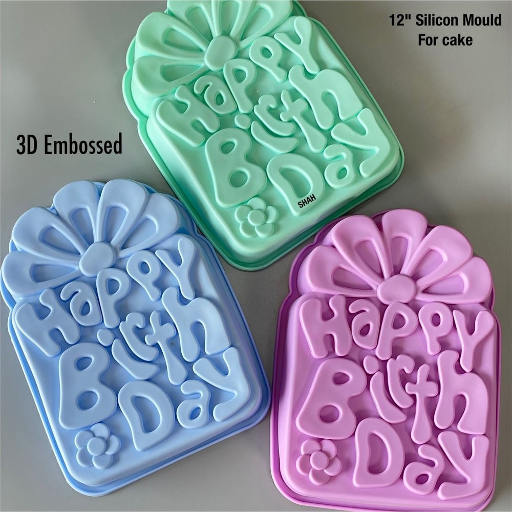 Happy Birthday Silicone Mould, For Bakery Mold