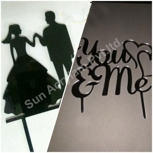 Acrylic Cake Topper, Thickness: 2 mm img
