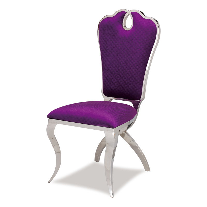 Stainless Steel and Polyester Hotel Banquet Chair