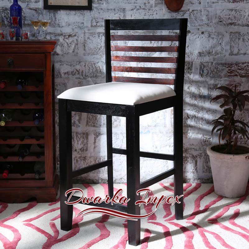 Black Resort and Hotel Wooden Bar Chair