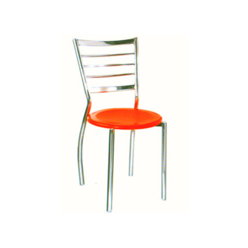 Stainless Steel Orange Restaurant Chair Furniture