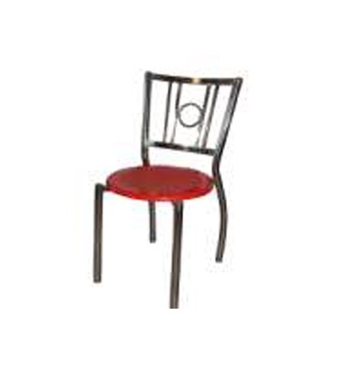 Plastic Red Metal Cafe Chairs, Size: L 480 X W 420 X H 900 MM