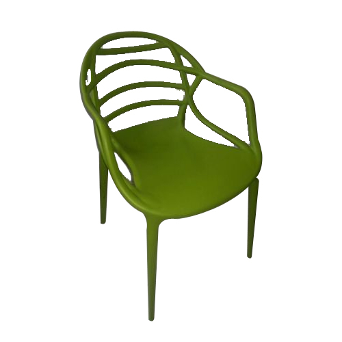 Plastic Green Moulded Cafe Chairs