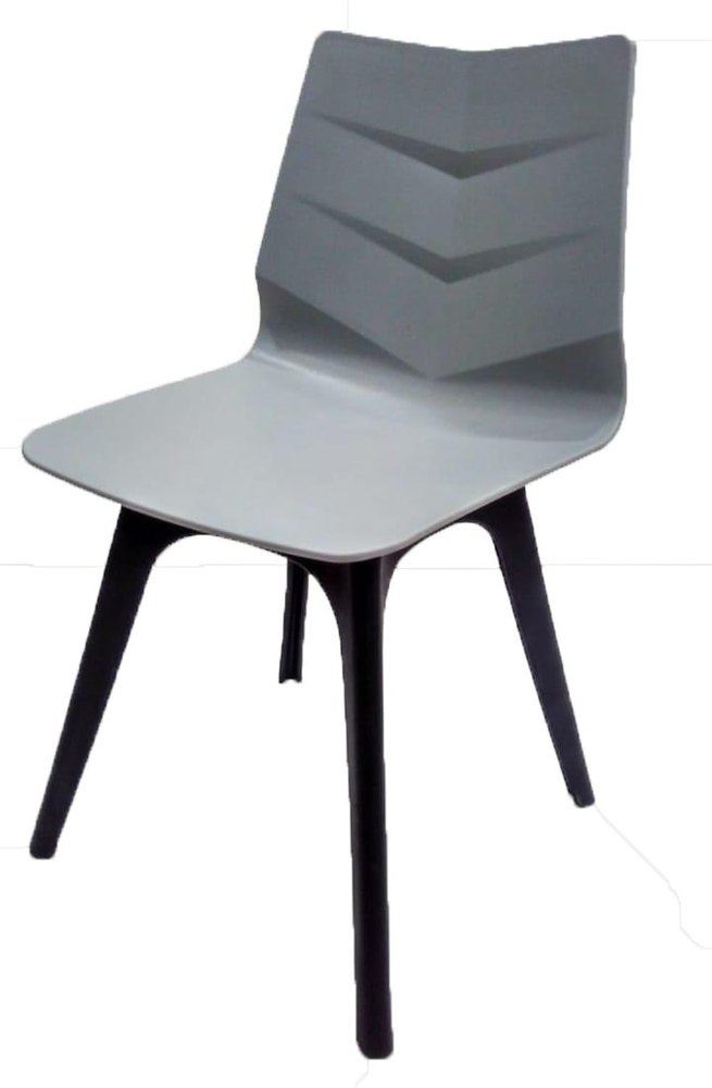 Standard Plastic Restaurant Chair Grey, Set Size: Single