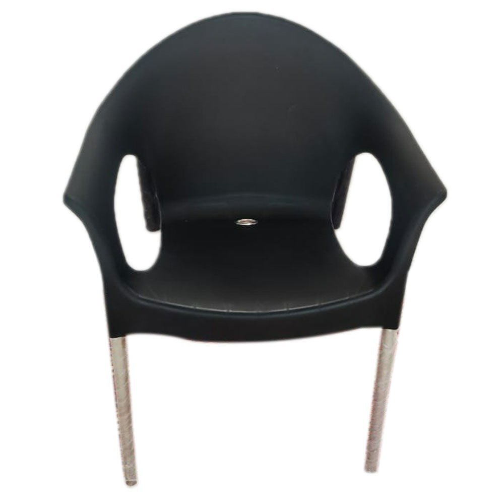 Black Restaurant Plastic Chair, Seating Capacity: 150kg