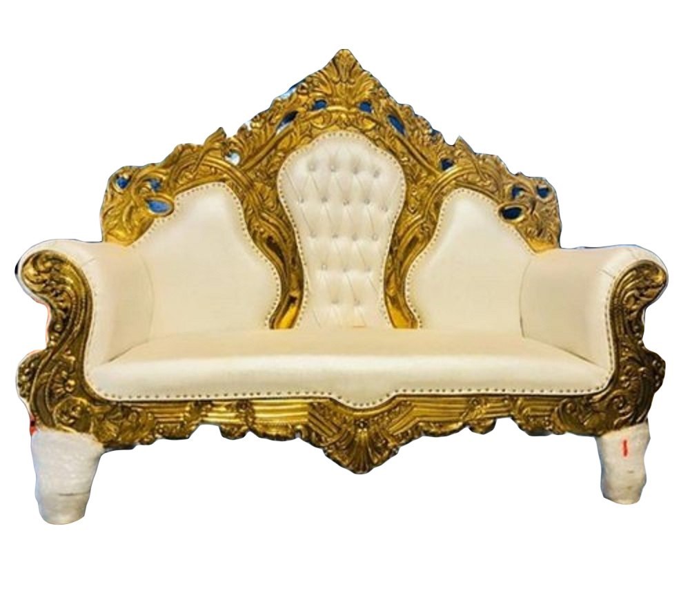 Yellow and White Fancy Wedding Sofa, Size: 6 X 4 Ft