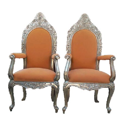 Orange Stainless Steel Fancy Design Wedding Chair