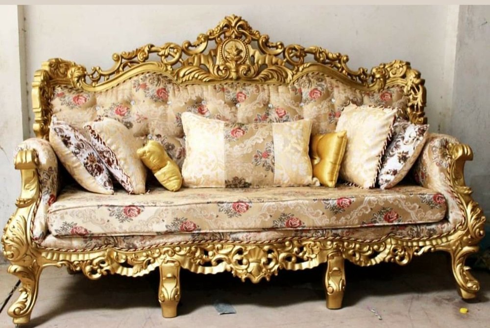 Brown Wooden Maharaja Sofa Set